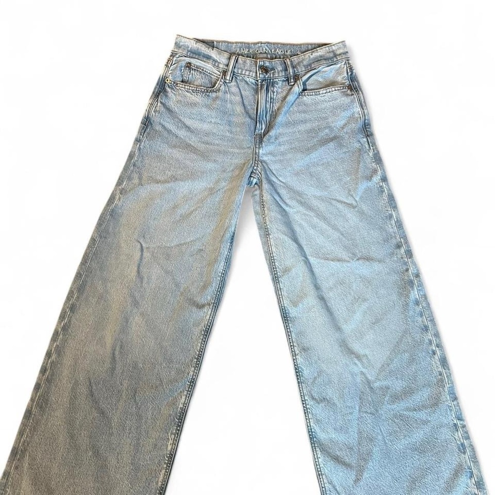 American Eagle Outfitters Blue Wide Leg Flare Jeans